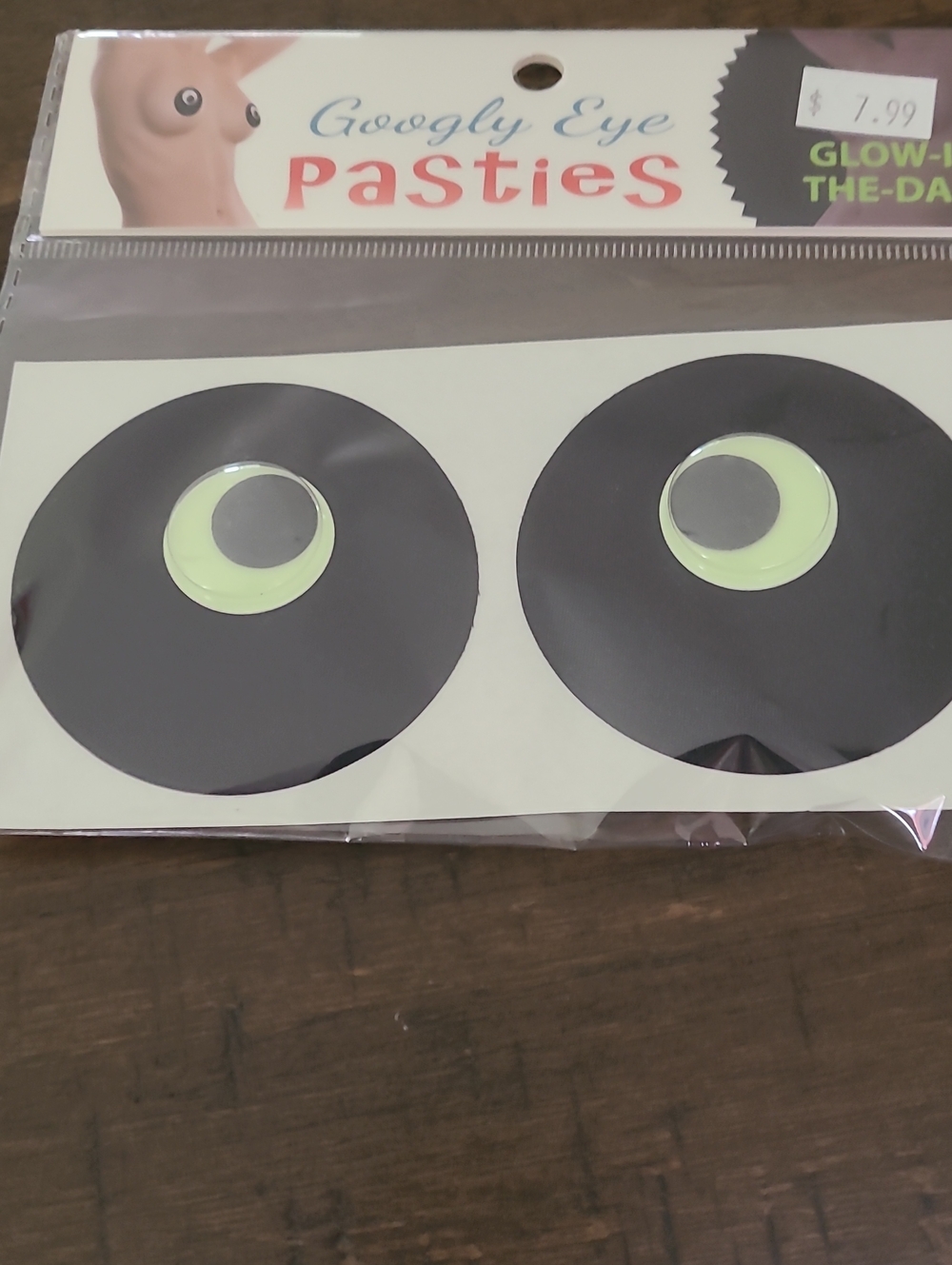 Pasties - Black with Glow Green Accent